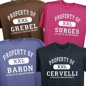 Personalized-Property-Of-Athletic-T-Shirt