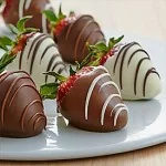 Half Dozen Gourmet Dipped Swizzled Strawberries