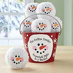 Snowball Fight In A Bucket