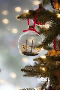 Christmas ornament on tree