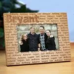 Custom Family Name Wood Frame #9866X