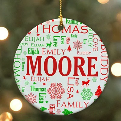 Word Art Ornament