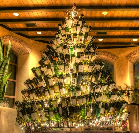 Wine Bottle Christmas Tree