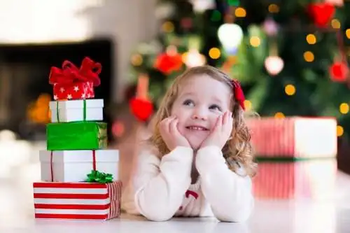 dreaming of her Christmas gifts list