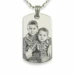 Personalized Stainless-Steel Photo Dog Tag Pendant